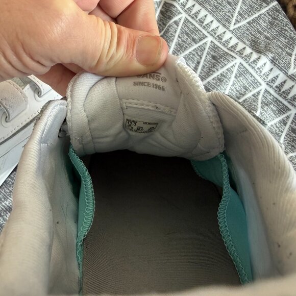 Vans ComfyCush White Leather Velcro Strap Sneakers – Men’s Size 12 - Picture 10 of 11